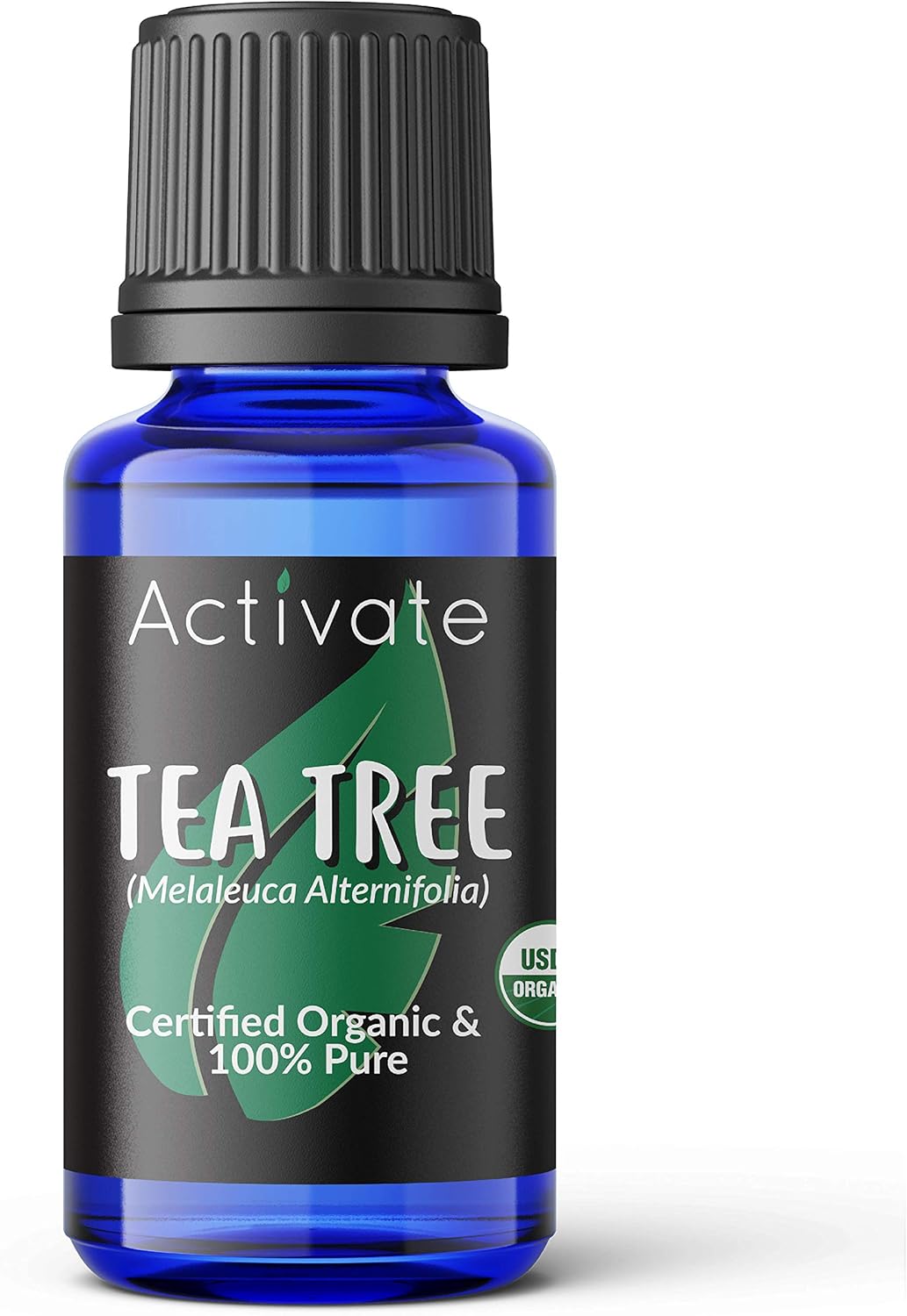 Activate Tea Tree Organic Essential Oil 100% Pure, USDA Certified Organic, Premium Grade, Undiluted, Non-GMO, Therapeutic Natural Oils, Aromatherapy & Diffuser Use 10ml
