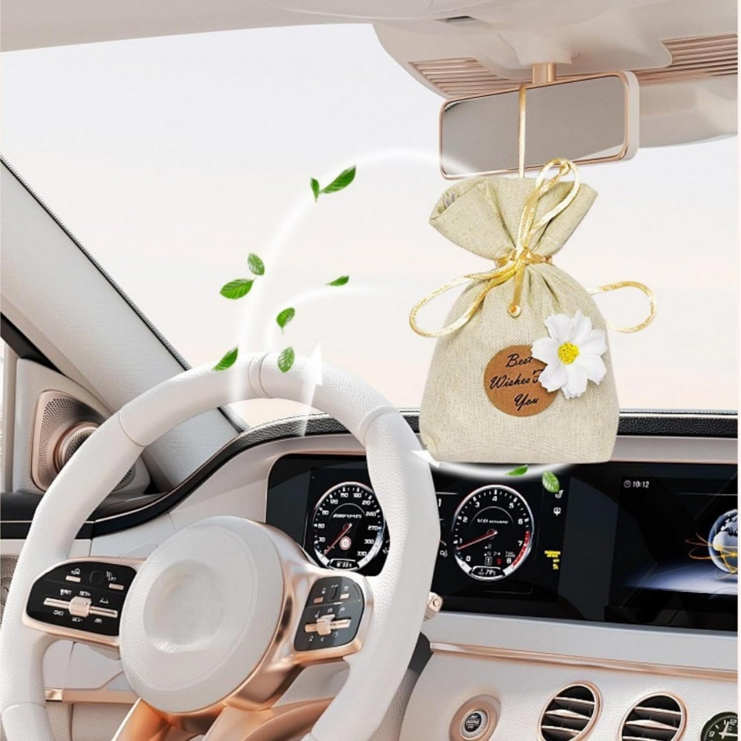 8-Pack Lavender Jasmine, and Cedarwood Scented Sachets Set, Car Rearview Mirror Air Freshener for Drawers Closets Shoe Cabinet, Bathroom, Long-Lasting Fragrance for Women Men Friends Wife