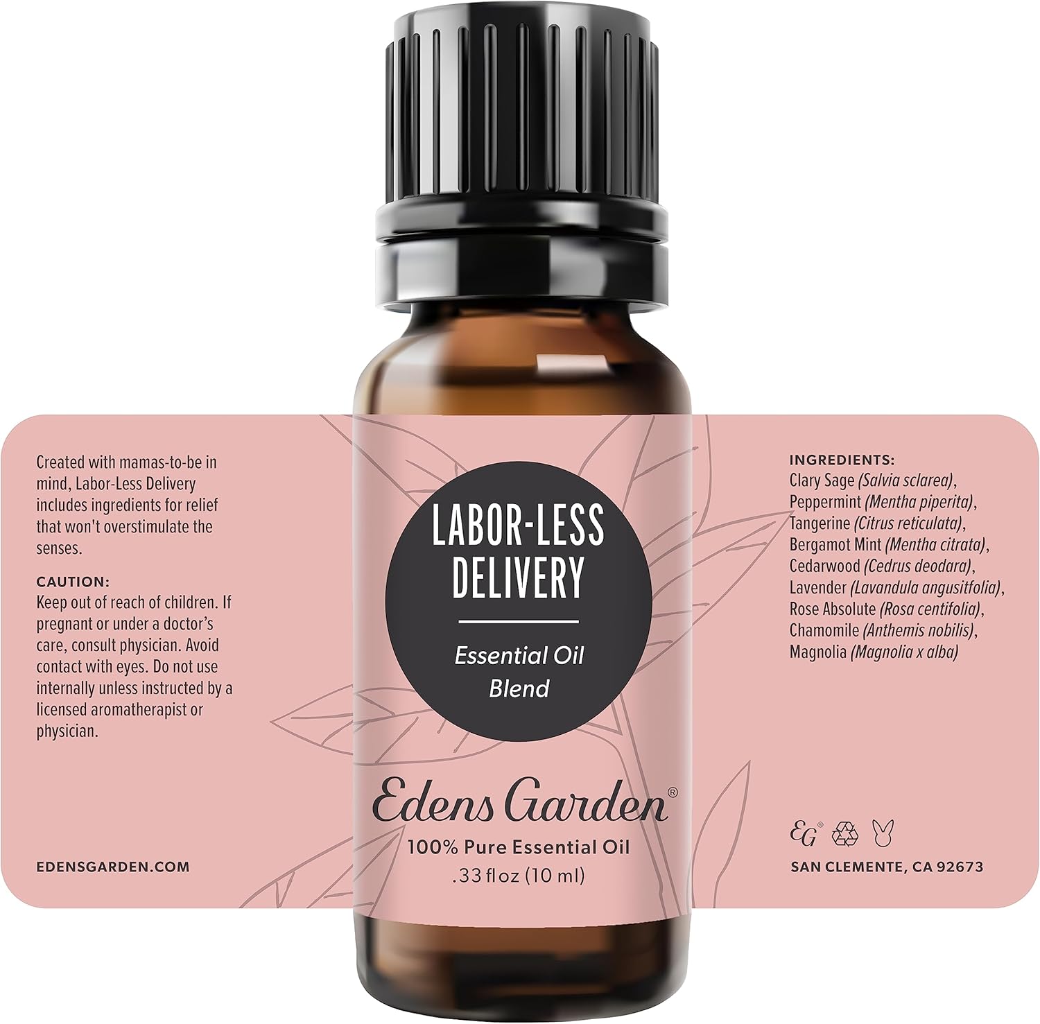 Edens Garden Labor-Less Delivery Essential Oil Blend- 100% Pure Premium Grade, Undiluted, Natural, Therapeutic, Aromatherapy, The Best for Diffusing, Skin, Face, Humidfiers 10 ml (.33 fl oz)