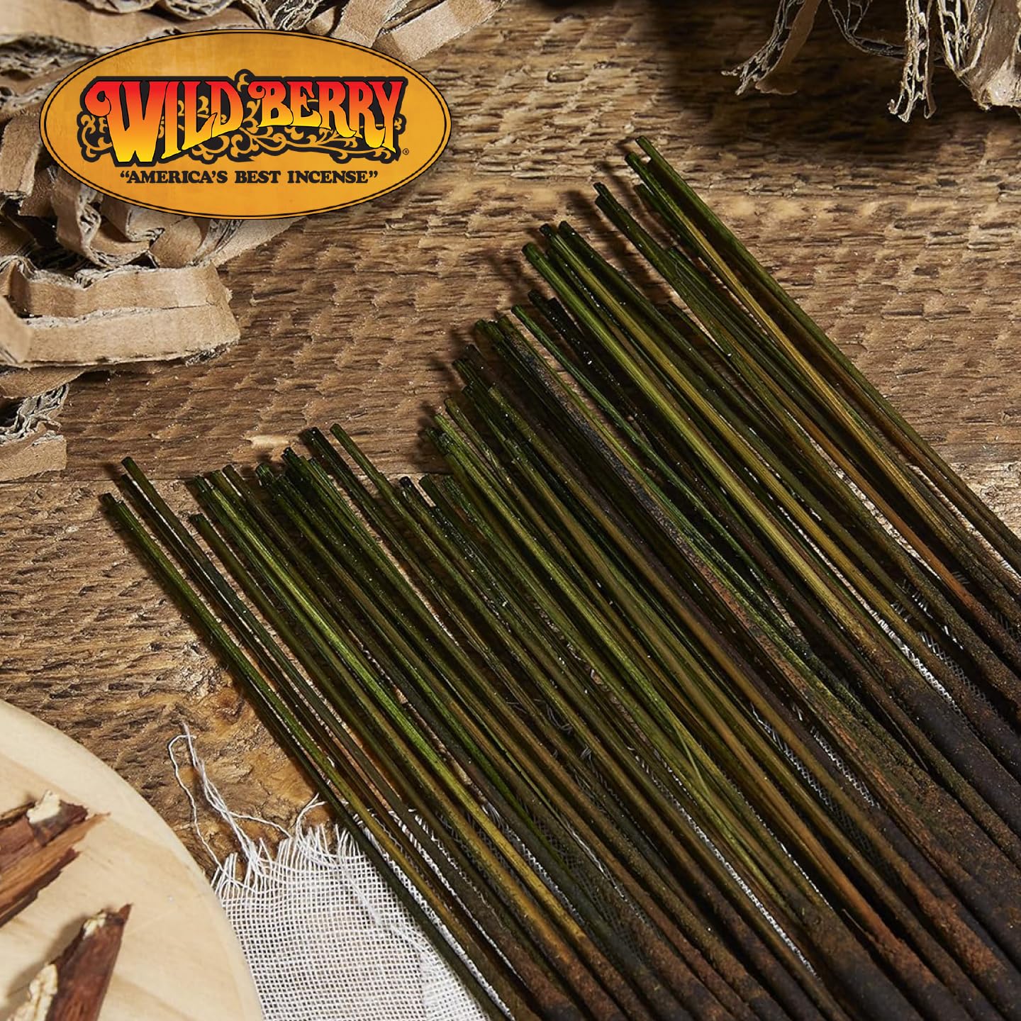 Wild Berry Incense Sticks - Sandalwood - Lovely Sandalwood Scent with Cedarwood and Amber - Hand Dipped in the USA (100 Count)