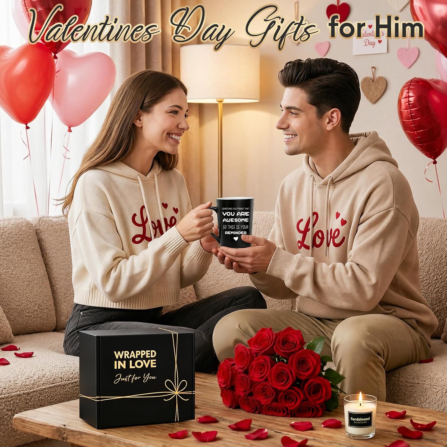 Birthday Gifts for Women Men: Unique Black Self Care Spa Relaxation Basket Set, Christmas, Valentines Day for Her Him Coworker Friend Teacher, Fathers Day for Dad Husband Grandpa Brother Boyfriend