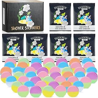 48pcs Aromatherapy Shower Steamers - Relaxation Birthday Christmas Set for Women and Men, Shower Bombs Tablets for Stress Relief and Self Care, Luxury Home Spa