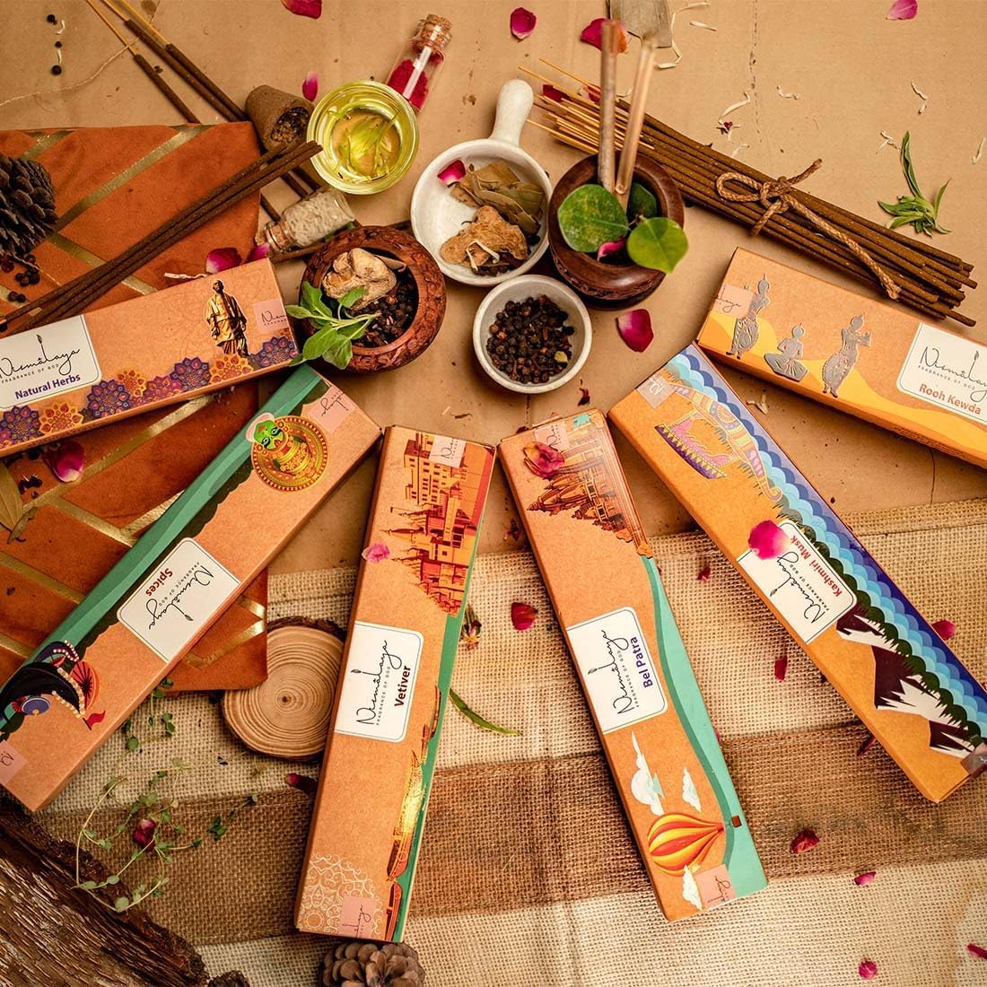 Nirmalaya Premium Luxury Natural Kashmiri Musk Incense Sticks | Natural & Charcoal Free | Pack of 40 Sticks, 100g | Ideal for Home, Office, Yoga, Meditation & Aromatherapy