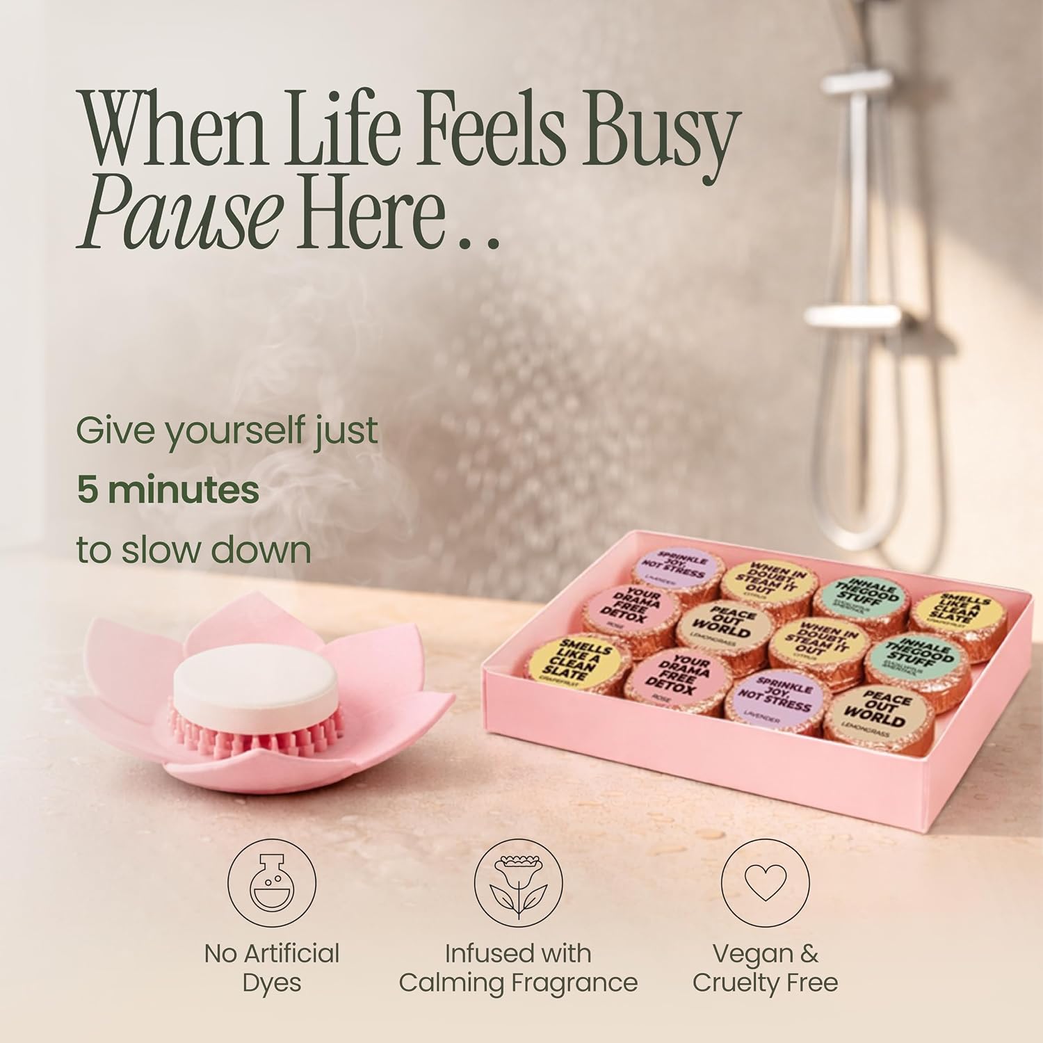 MESMOS 12 Assorted Shower Steamers Aromatherapy, Self Care Gifts for Women, Stress Relief Relaxation Spa Gifts, Spa Day Essentials Accessories, Self Care Set, Aromatherapy Shower Steamer for Women
