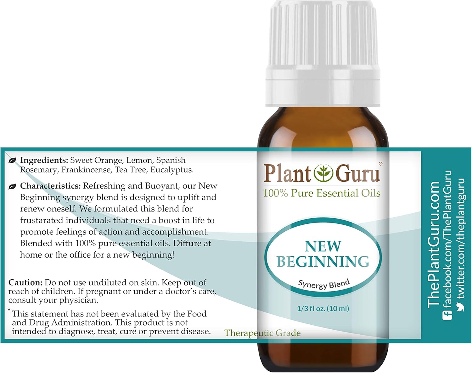 New Beginning Essential Oil Blend 10 ml 100% Pure Undiluted Therapeutic Grade. Centering, Meditation, Yoga, Relaxation, Mood, Uplifting, Calming, Diffuser.