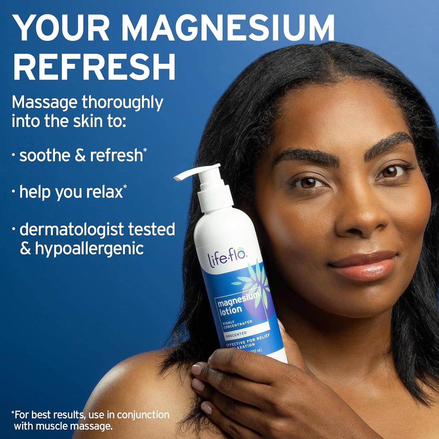 Life-flo Unscented Magnesium Lotion 8oz and Magnesium Flakes for Bath 44oz - Relief and Relaxation with Topical Magnesium Chloride from Zechstein Seabed - Soothe Muscles and Joints - 60-Day Guarantee