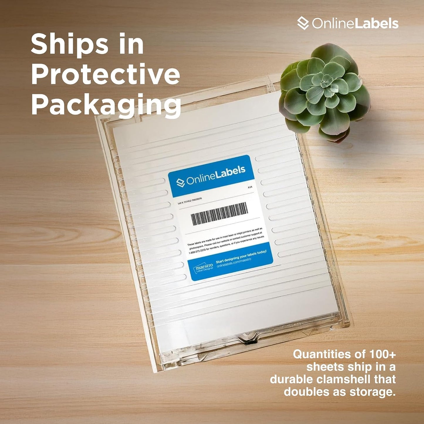 2" Round Labels - Permanent Adhesive, White Matte - Great for Candle and Jar Lids, Products, Favor Labels - Pack of 10,000 Circle Stickers, 500 Sheets - Inkjet/Laser Printers, OL5375WX, OnlineLabels