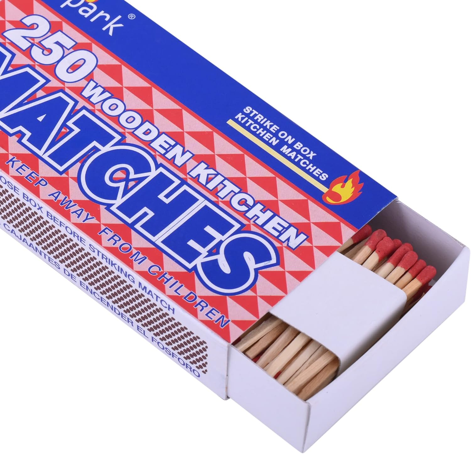 Safety Matches 4 Pack (1000 Count) – Large Strike-on-Box Matches for Kitchen, Camping, Fireplace, Candles – Bulk Matchsticks