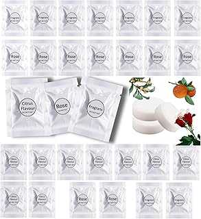 Car Air Freshener Refills, 30 Pcs Individual Package Car Air Vent Clip Replacement Pads Solid Fragrance Scent Air Freshener Refill Tablets (Rose+Tangerine+Fragrans)