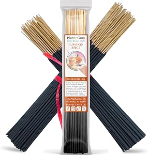 Pumpkin Spice Incense Sticks 11" - 1 Bundle 85 to 100 Sticks - Smooth and Clean Long Burn Time, 45 to 60 Minutes.