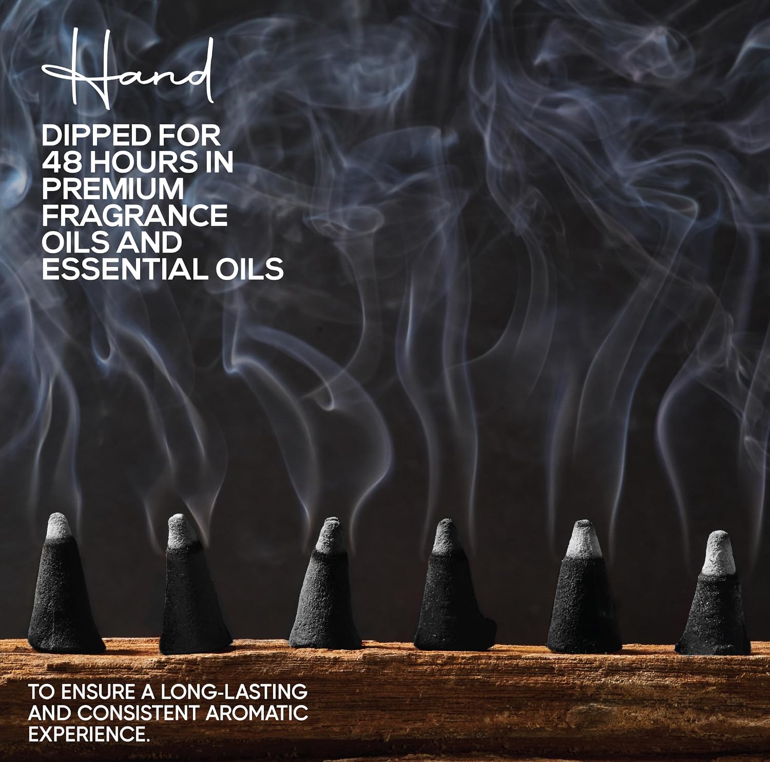 Lavender Charcoal Incense Cones 1" TOPFLOW - 50 Pack - Natural Scented Cones Handmade Hand Dipped