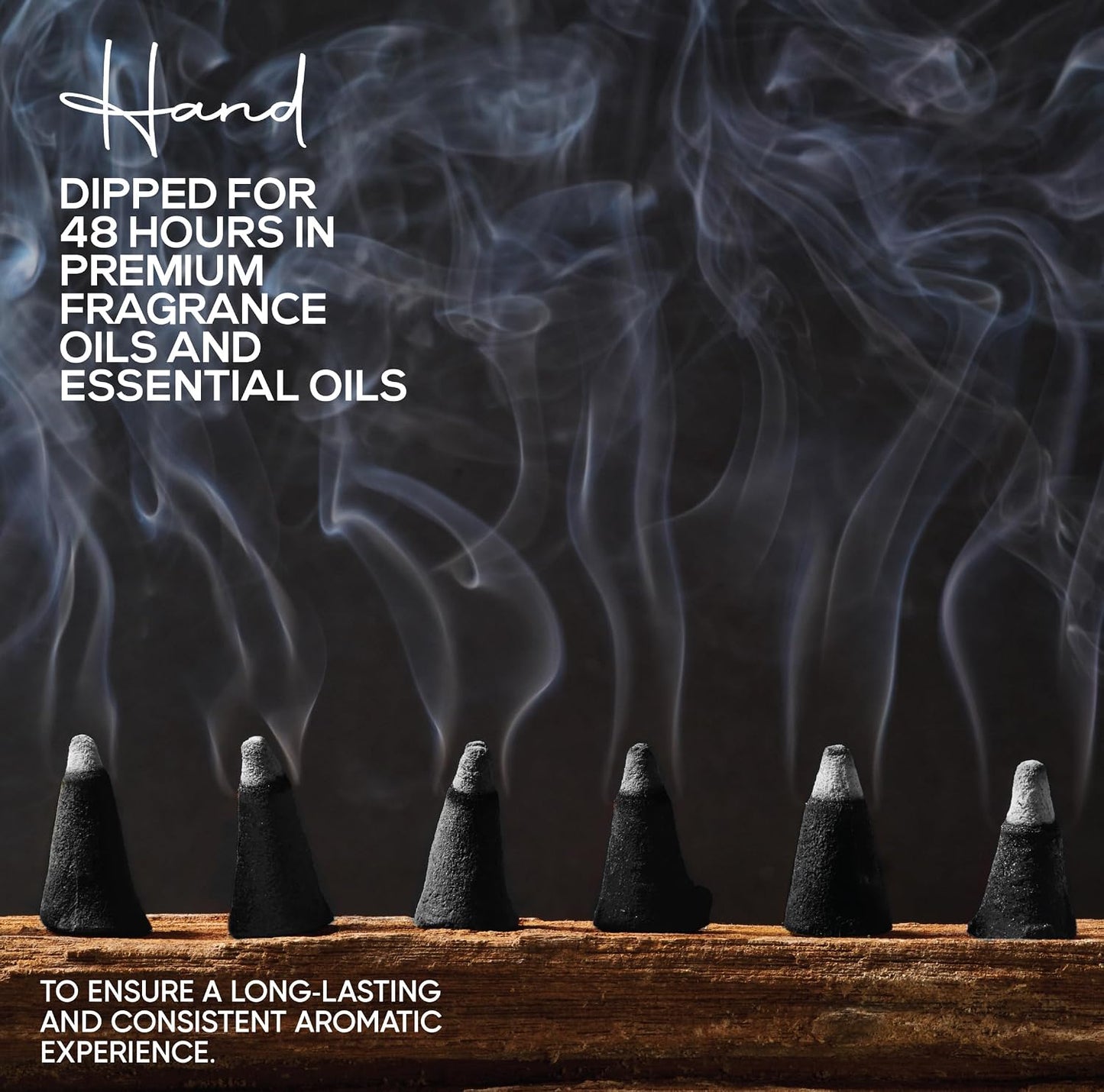 Egyptian Musk Charcoal Incense Cones 1" TOPFLOW - 50 Pack - Natural Scented Cones Handmade Hand Dipped