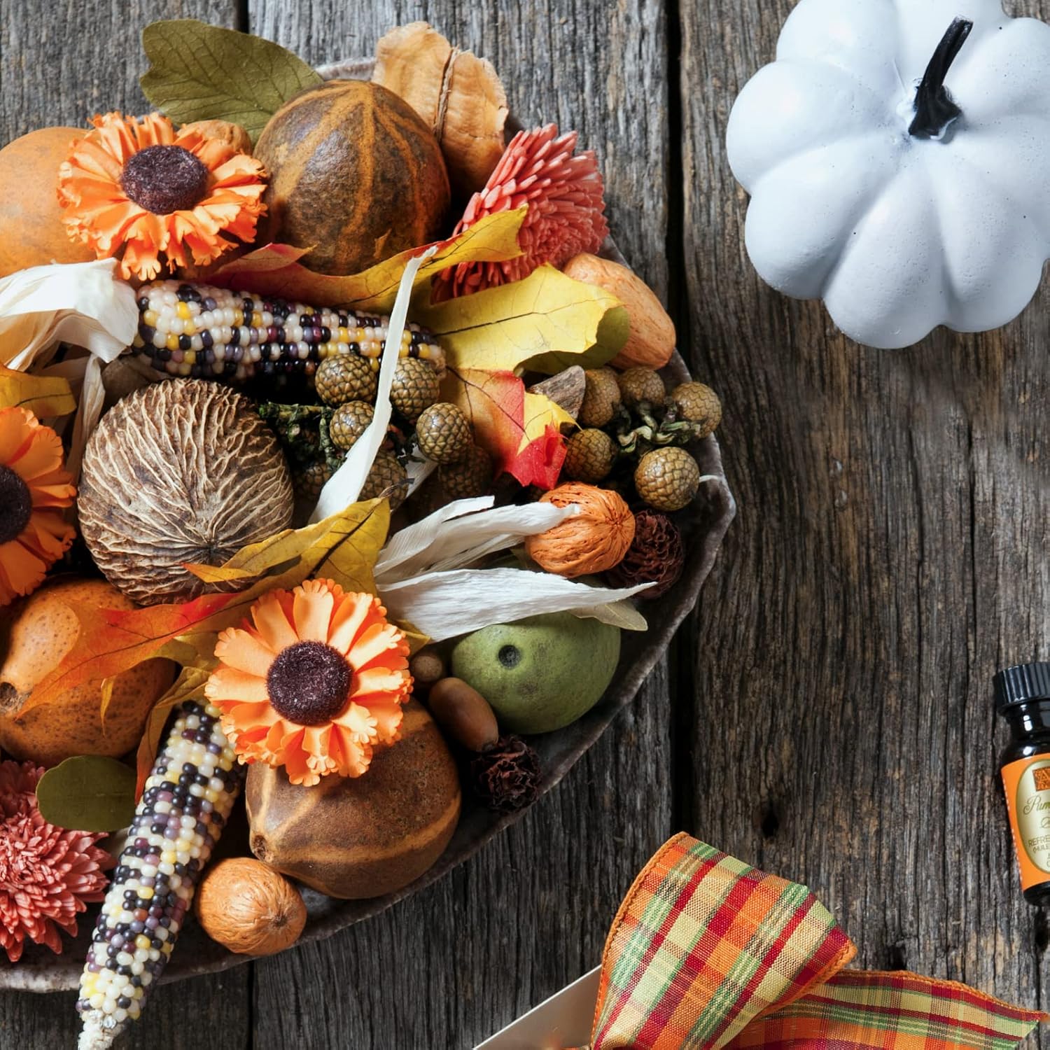 Aromatique Pumpkin Spice Potpourri Bag 11oz - Decorative Home Fragrance, Perfect Fall Decoration Long Lasting Room Air Freshener Deodorizer Sachet Botanicals or Catchall Bowl Filler Decor Centerpiece
