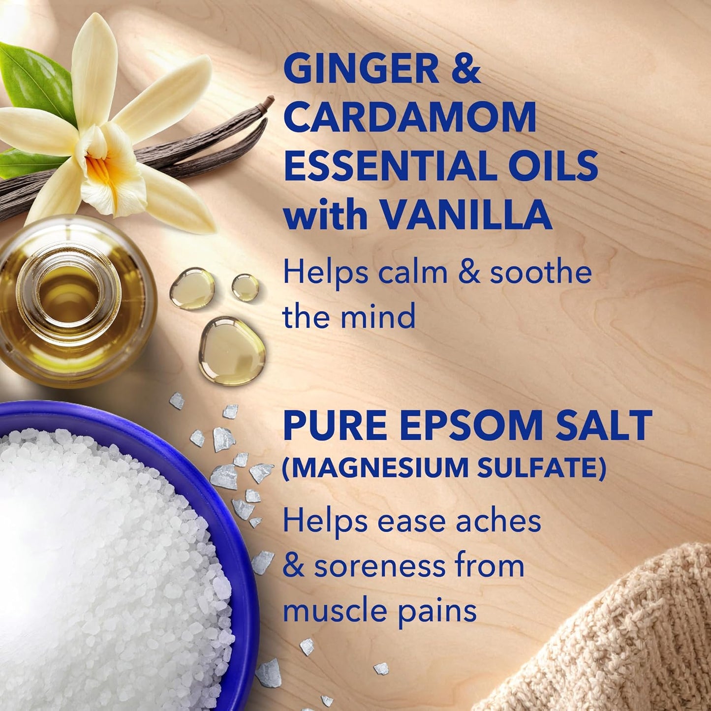 Dr Teal's Epsom Salt Magnesium Soak, Vanilla Comfort, 3 lbs