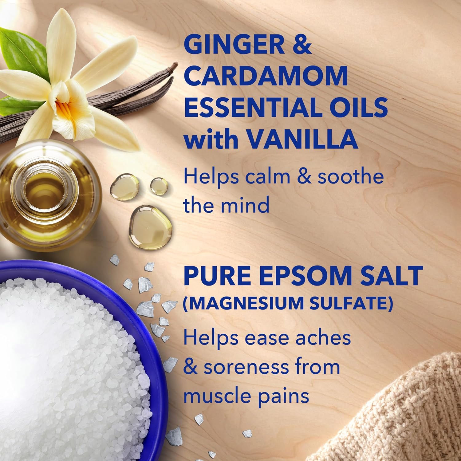 Dr Teal's Epsom Salt Magnesium Soak, Vanilla Comfort, 3 lbs