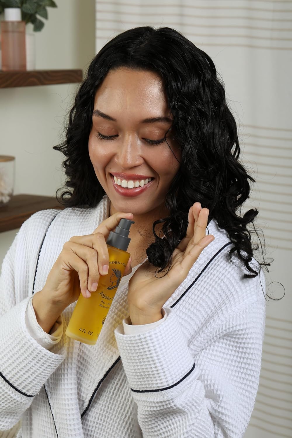 USDA Organic Jojoba Oil - 4 oz | Cold-Pressed & Natural Moisturizer for Face, Skin, Hair & Nails | Pure, Hexane Free Base Carrier Oil | Jojoba Oil Organic