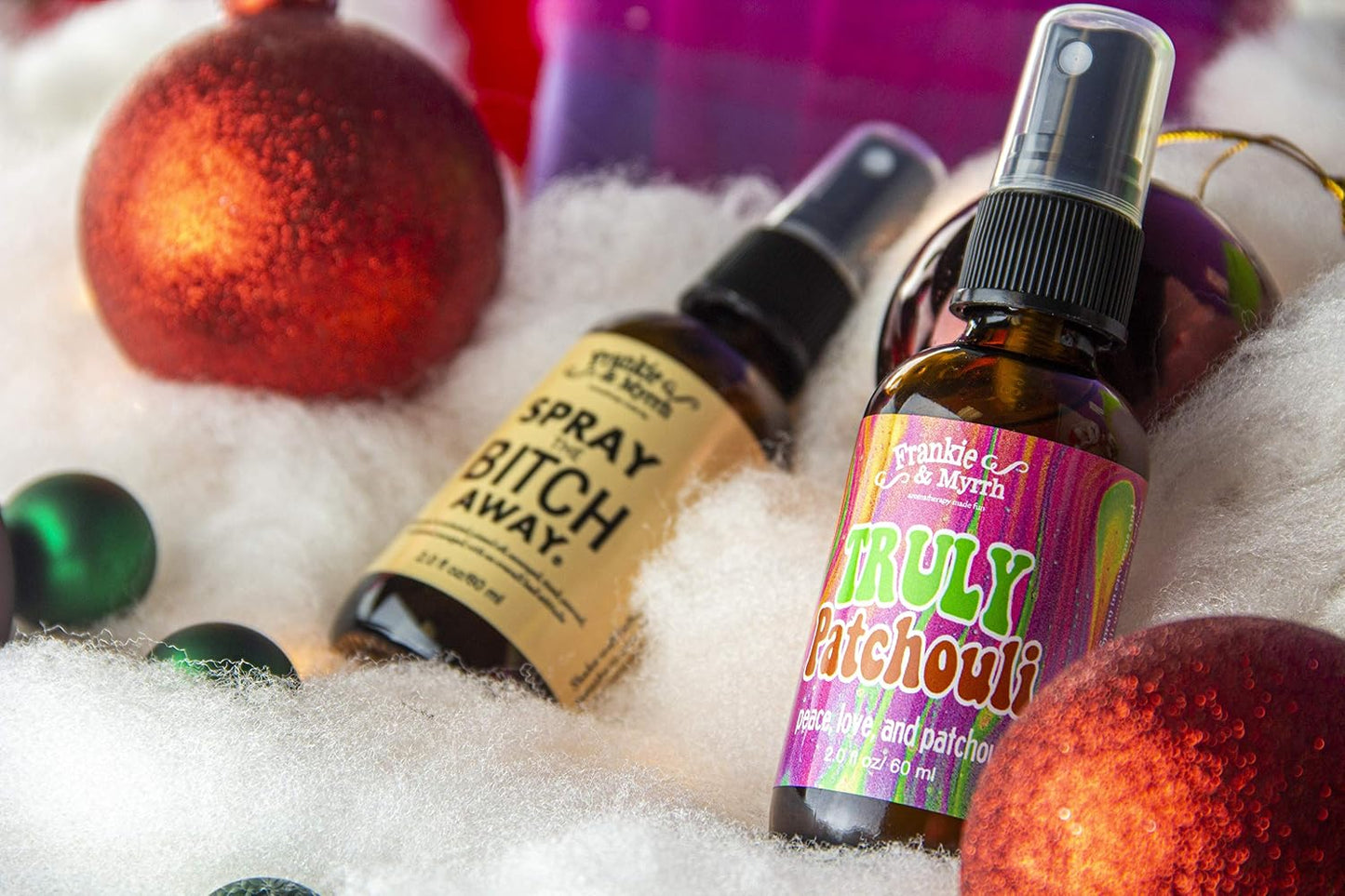 Frankie & Myrrh Truly Patchouli Aromatherapy Spray - Dark Aged Patchouli Oil Room, Linen, and Body Mist. Earthy, Musky Freshwater Scent for Relaxation and Energy.