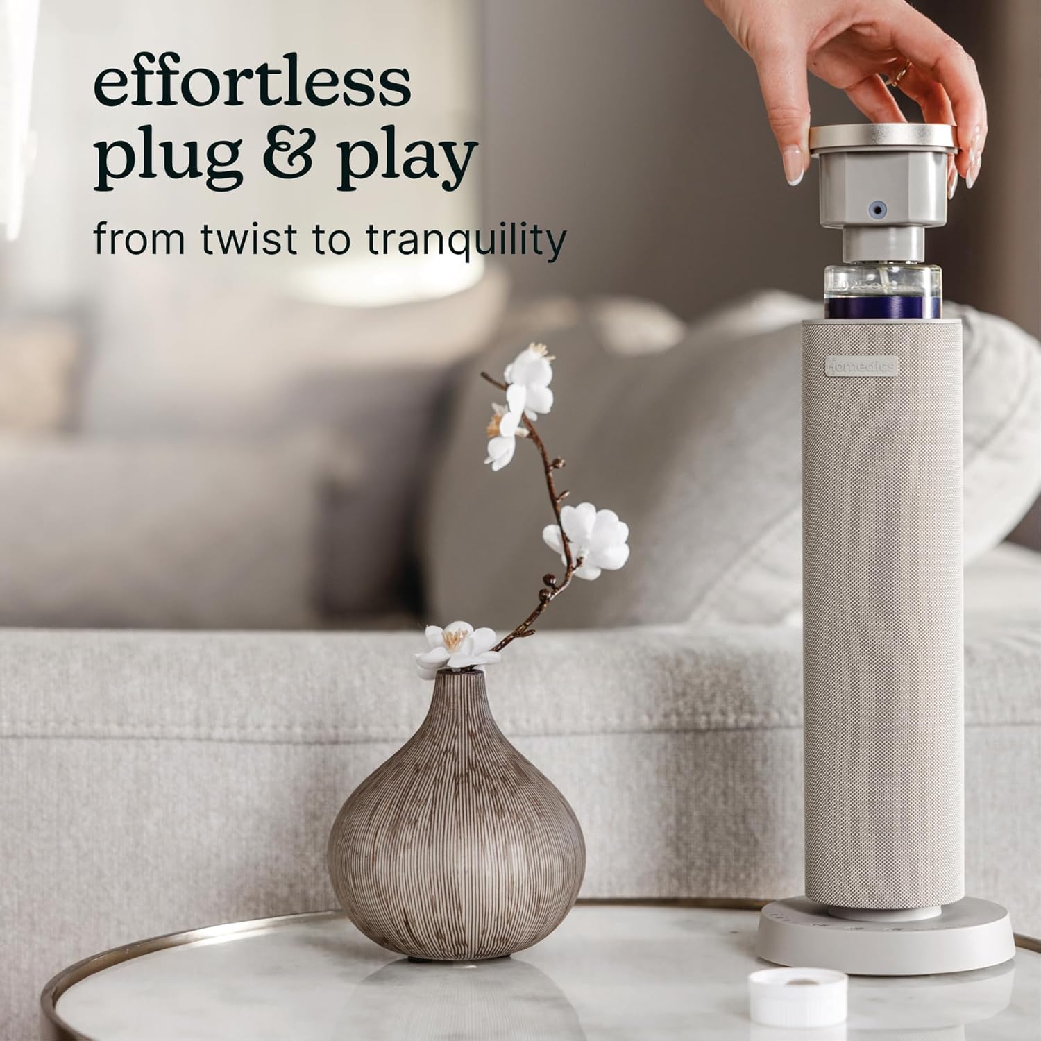 Homedics SereneScent Waterless Diffuser Oil Refill — Enchantment (120ml). Clean, Warm & Sensual Home Fragrance. Compatible with SereneScent Diffusers. Easy Twist Plug & Play