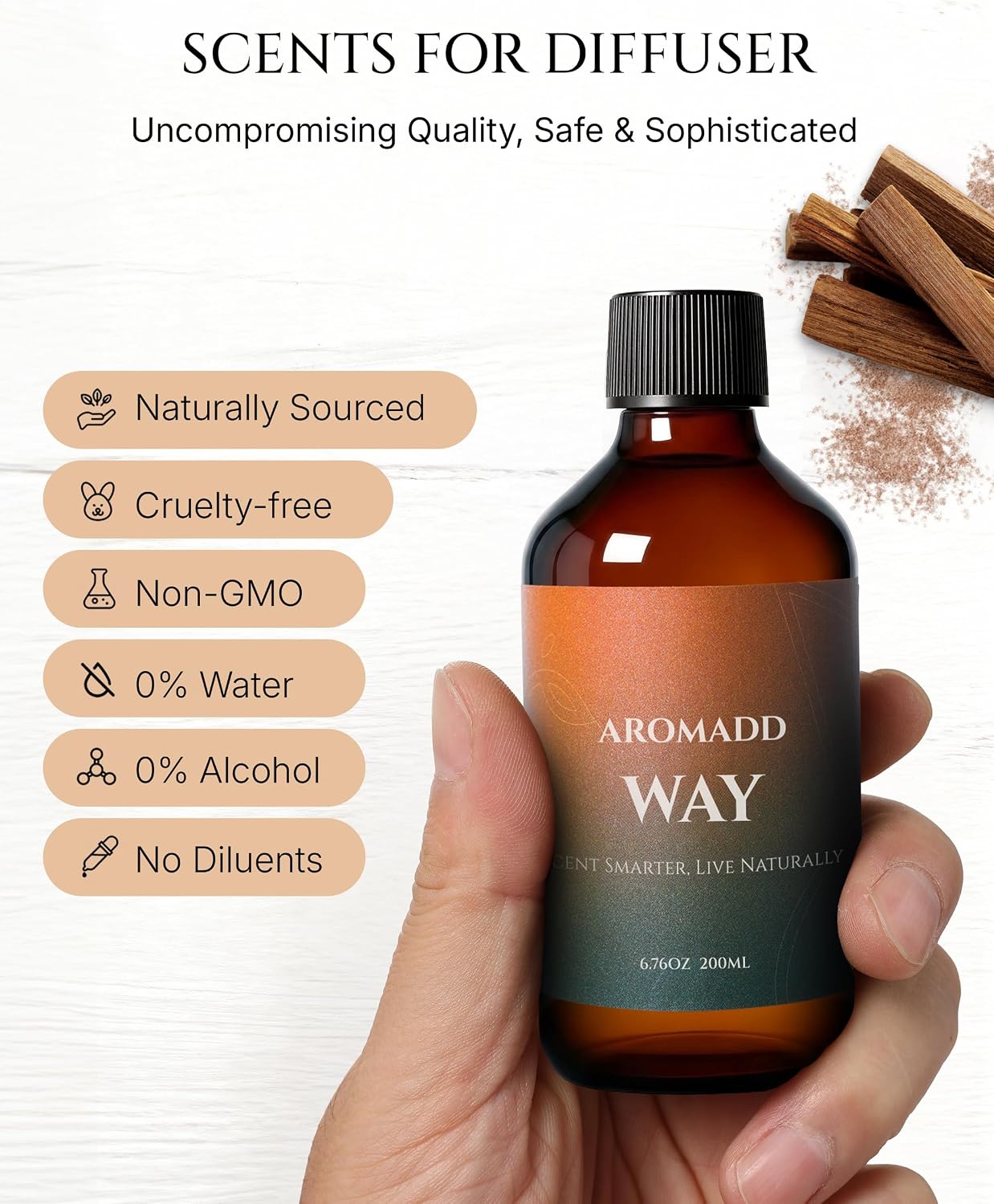 AROMADD Way Diffuser Oil Inspired by Luxury Hotel Scent 6.76 Fl Oz (200ml), Premium Fragrance Oil for Aroma & Waterless Diffusers, Long-Lasting Home Fragrance