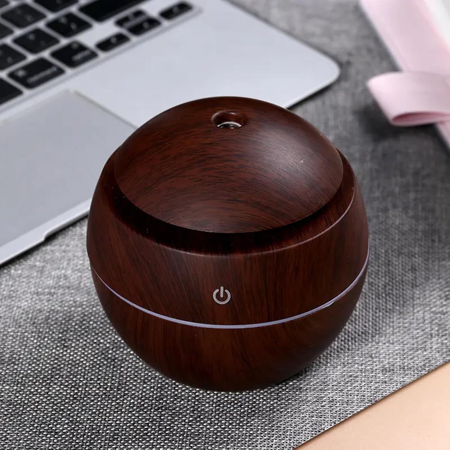 7 Colour LED Air Diffuser & Humidifier with Aromatic Essential Oil Feature | 130ml Ultrasonic Cool Mist | Auto Shut-Off | Aromatherapy Diffuser for Home, Office, Spa and More!
