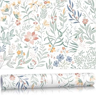 Gersoniel 10 Sheets Floral Pattern Drawer Liners for Dresser 19.5 x 14 Inches Flowers Scented Drawer Liners Non Adhesive Scented Paper for Fragrant Home Shelf Closet(Fresh)