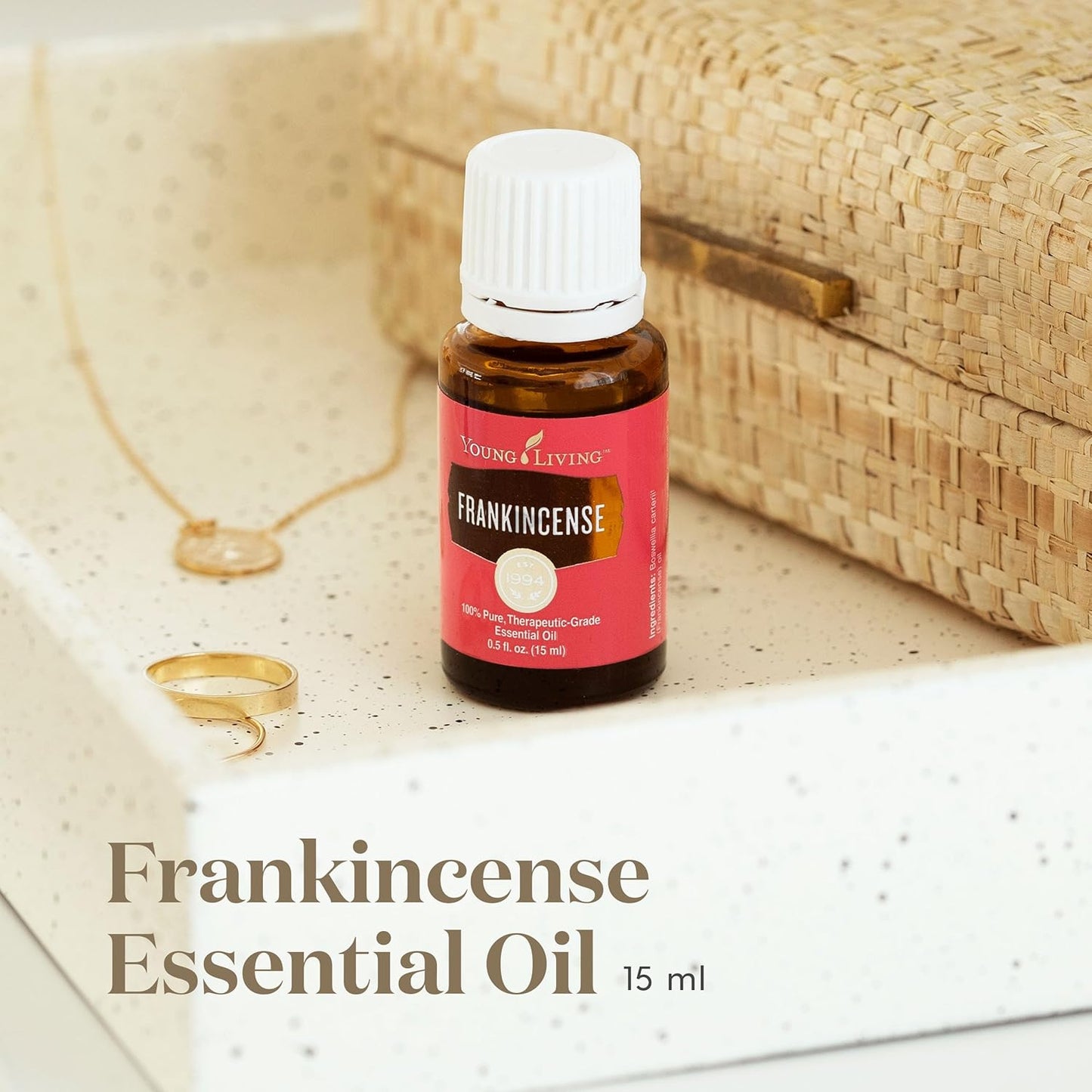 Young Living Frankincense Essential Oil | 15 ml | Seed to Seal Premium Oil for Diffuser, Aromatherapy & Skin Care | Grounding, Calming Aroma | Travel-Friendly Bottle for Daily Self-Care