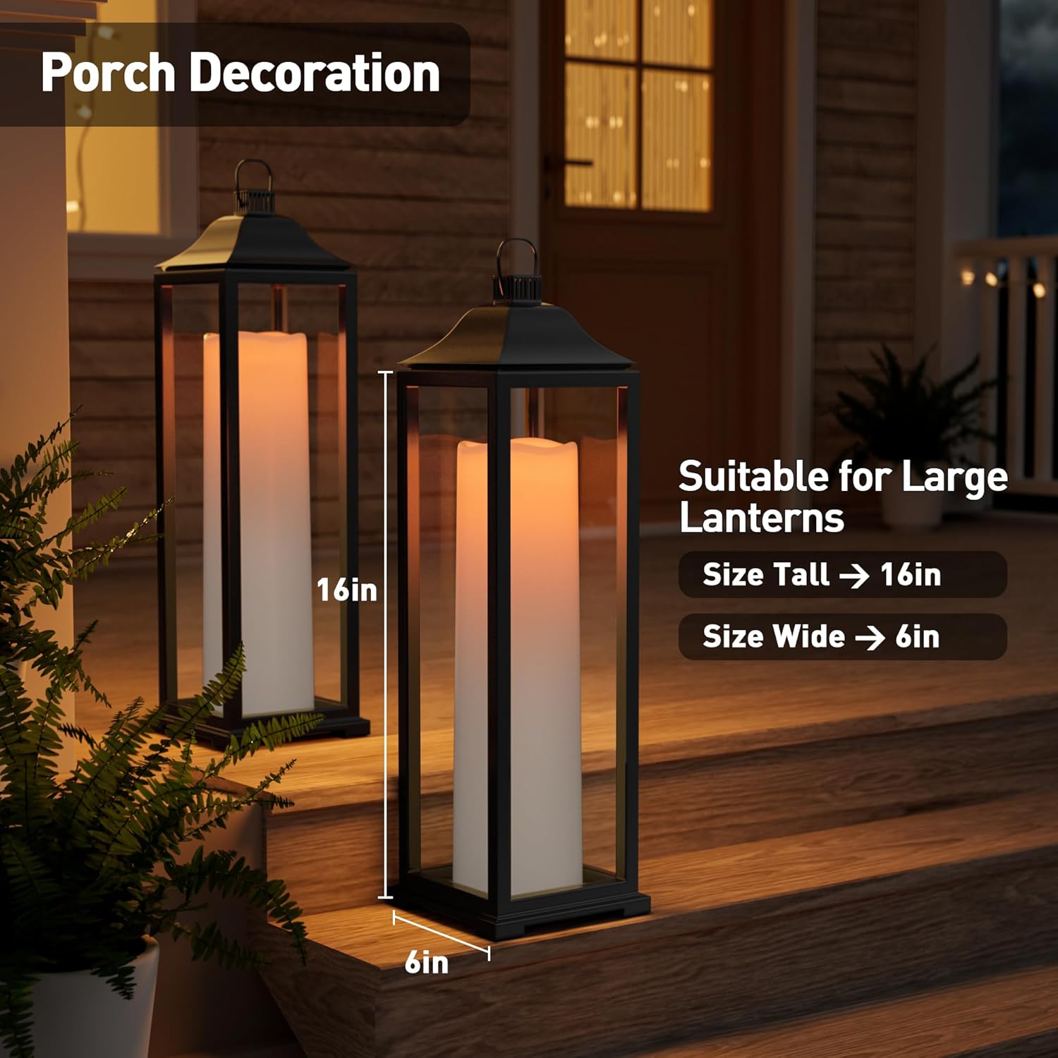 14"×4" Large Outdoor Candles with Timer Waterproof LED Flameless Pillar Candles Battery Operated with Remote Flicking Plastic for Home Decoration Porch Patio Wedding Fireplace Lantern, White 2Pcs