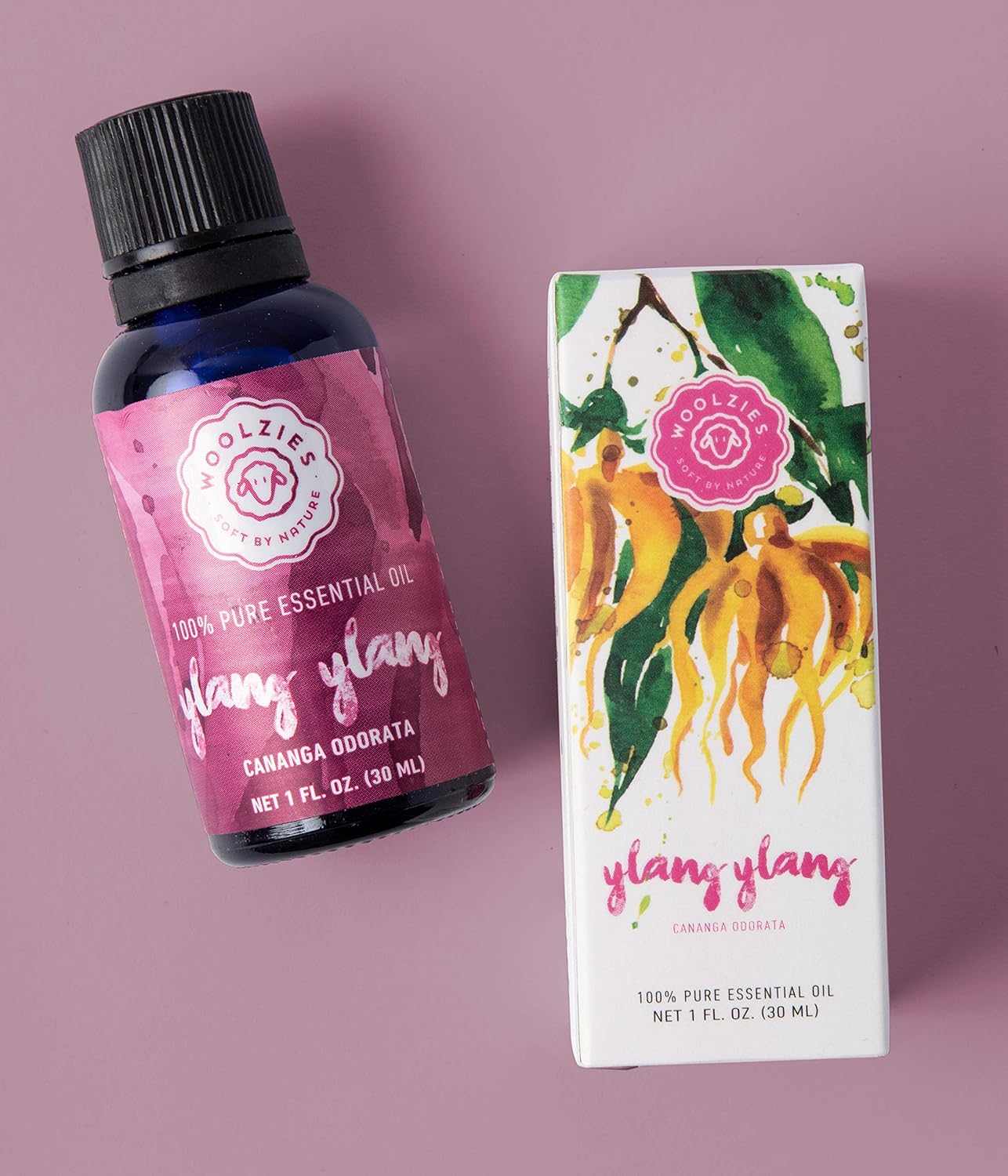 Woolzies Best Quality 100% Pure Ylang Ylang Essential Oil | Healthy Skin/Hair, Calming Effect, Lifts Mood | Natural Undiluted Therapeutic Grade | For Skin/Internal/Topical, 1 fl oz