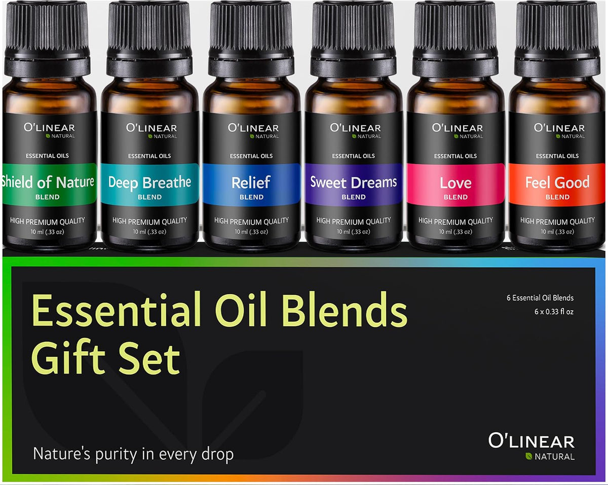 O'linear Top 6 Blends Essential Oils Set - Aromatherapy Diffuser Blends for Sleep