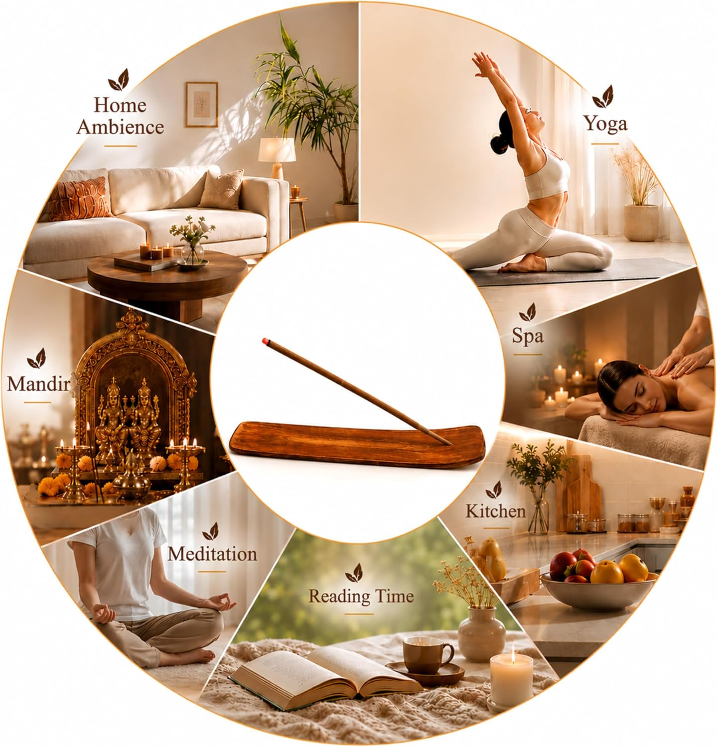 Premium Mango Fruity Scents Natural Incense Sticks -Long Lasting Charcoal Free Incense, Meditation, Yoga, Relaxation, Pack of 48 Sticks with Free Wooden Stand