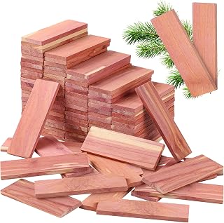 Fumete 100 Pcs Cedar Blocks for Clothes Storage Aromatic Cedar Balls Cedar Blocks for Closet Red Wood Planks Natural Cedar Accessories for Drawers and Closet Storage