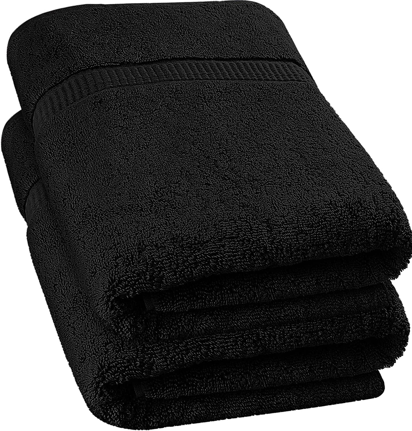 Utopia Towels - Luxurious Jumbo Bath Sheet 8 Piece - 600 GSM (35X70 Inches) 100% Ring Spun Cotton - Highly Absorbent and Quick Dry Extra Large Bath Towel - Super Soft Hotel Quality Towel (Black)