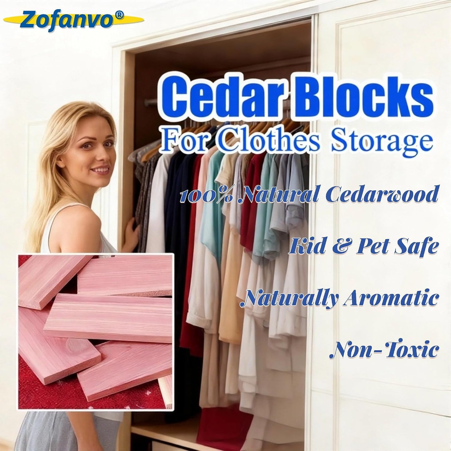 Cedar Blocks for Closet Storage,16Pcs American Cedar Planks Chips for Closet Drawers Organization,100% Natural Aromatic Red Cedar Blocks,100% Natural Red Cedar Wood Chips