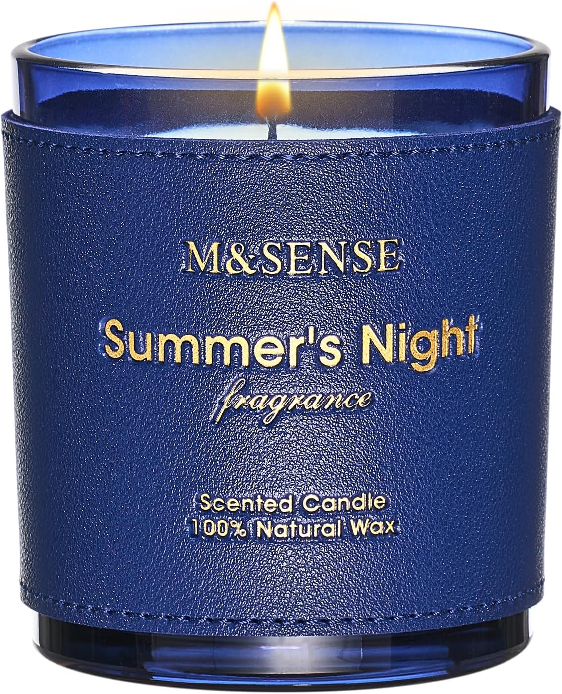 M&SENSE Summer Night Scented Candles | Vegan Soy Wax, No Toxin, 10oz, 42-Hour Slow Burning Time, Air Purifying Aromatherapy