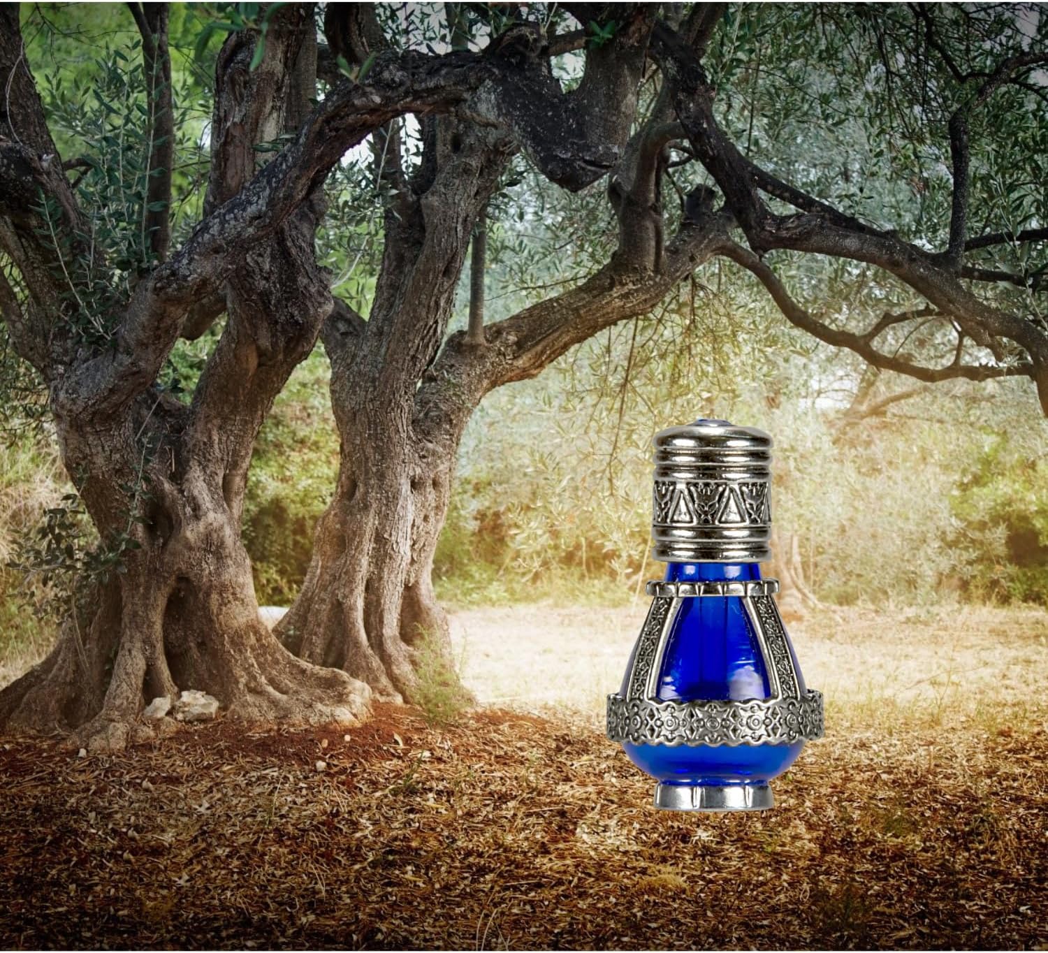 Spikenard Anointing Prayer Oil in Reusable Blue Cobalt Glass Vial 0.24fl.oz/7ml