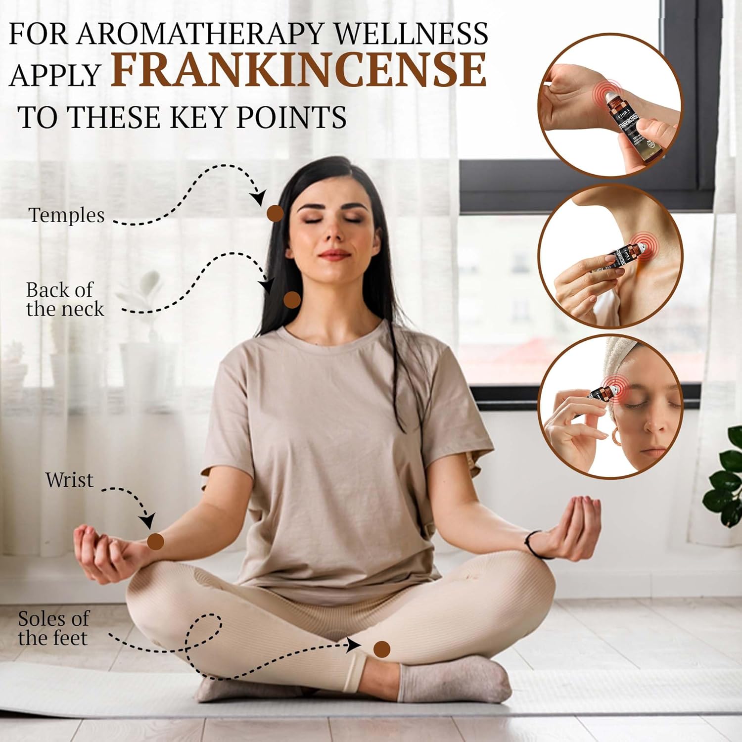Frankincense Roll On – Pre-Diluted Frankincense Oil Essential Oil for Joints, Muscles & Skin Care, Aromatherapy Roller, Frankincense Roller Ball, Fast Absorbing Formula by Fiora Naturals