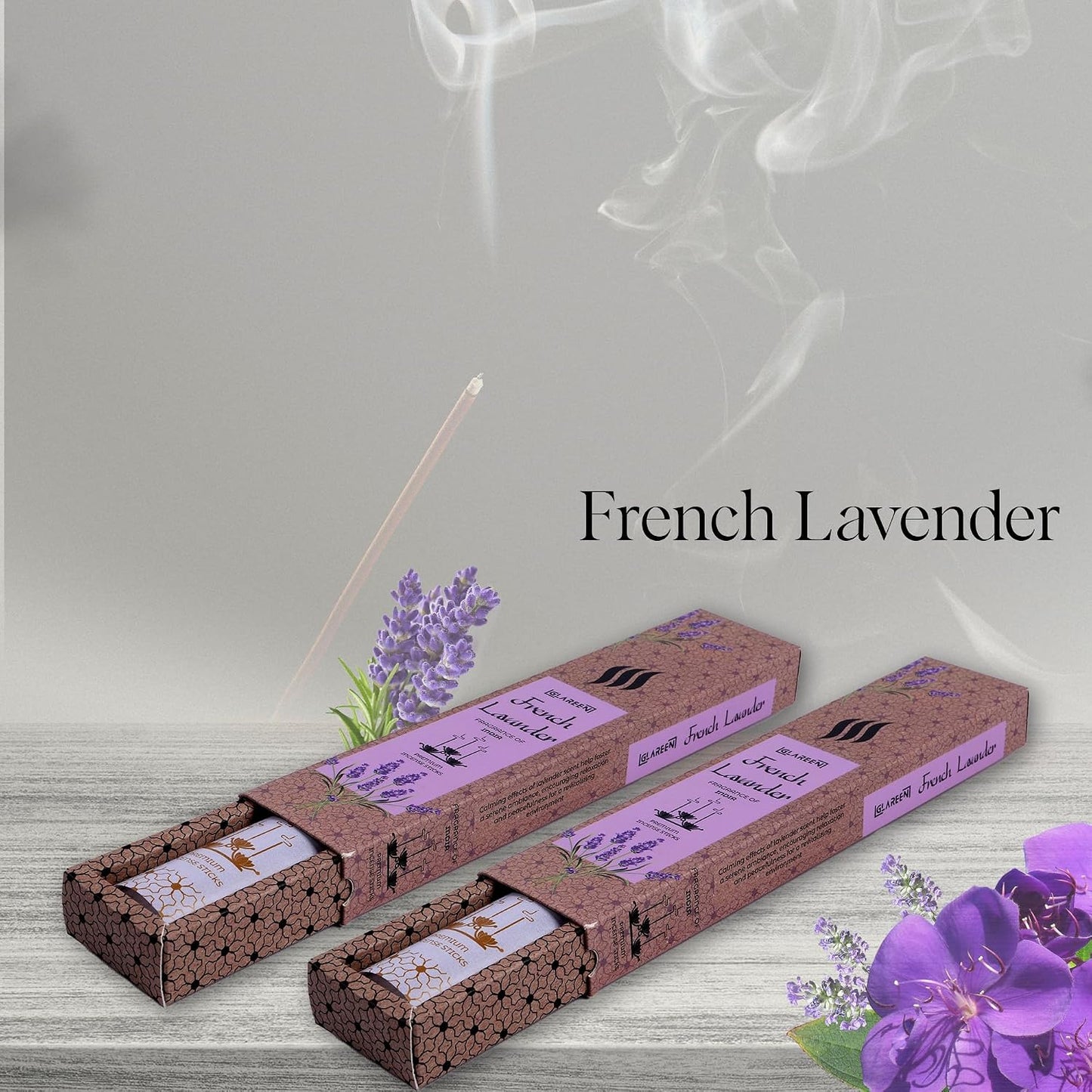 French Lavender Bliss: Exquisite Lavender Agarbatti Incense Sticks (Pack of 50) | Embrace Serenity in Every Burn