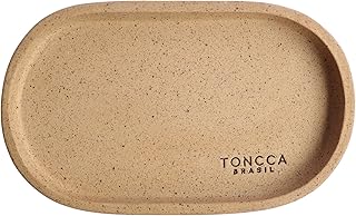 Ceramic Oval Tray by TONCCA – Small Decorative Tray for Candles & Table Decor | Handmade in Brazil | Natural Mineral Clay | Sertão Edition