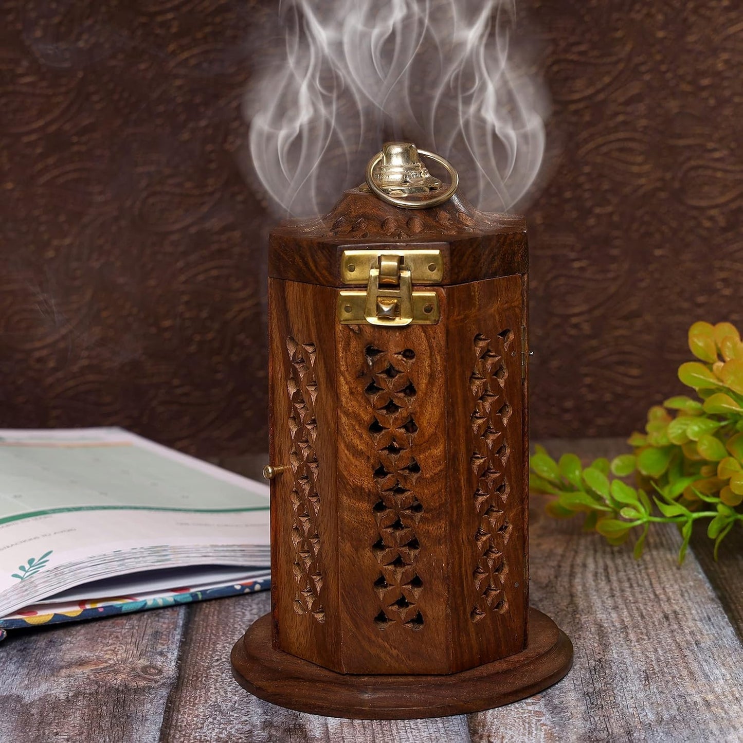 Yajna Traditional-Handmade Incense-Stick-and-Cones-Holder Incense-Burner-ash-Catcher-Stand (Letter Box)
