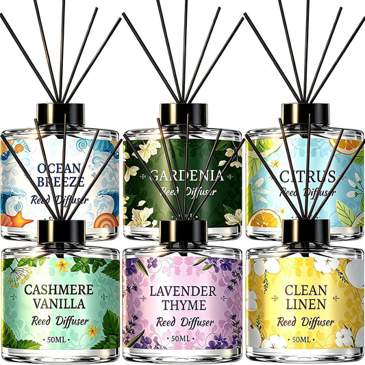 6 Pack Reed Diffuser Set