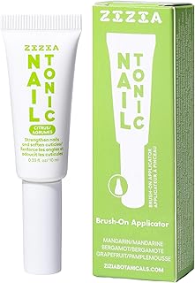 Zizia Citrus Nail Tonic – Travel Essentials Nail and Cuticle Oil with Squalane, Rice Protein, and Jojoba – Mandarin, Grapefruit, & Bergamot Scent – Vegan, Cruelty Free Formula– 0.33 fl oz (10 ml)