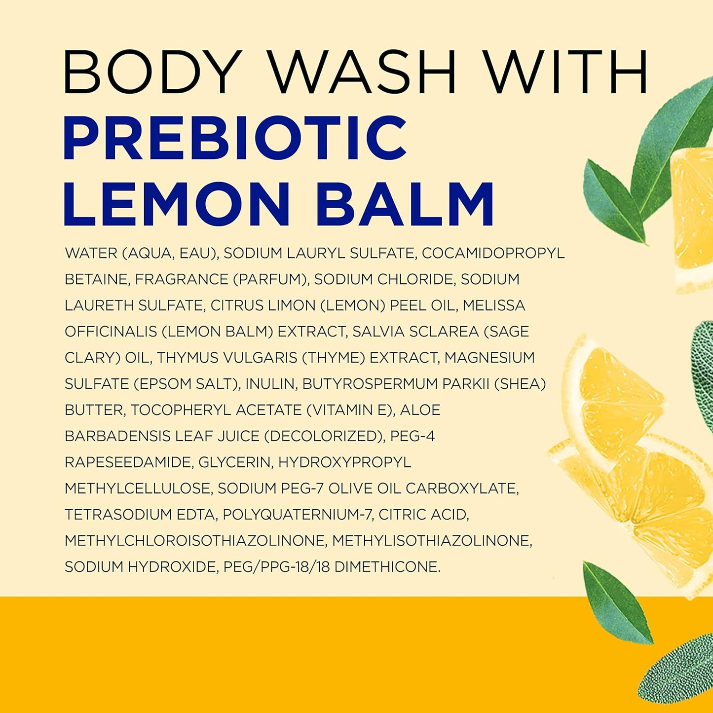 Dr Teal's Body Wash with Pure Epsom Salt, with Prebiotic Lemon Balm & Sage, 24 fl oz (Pack of 4)