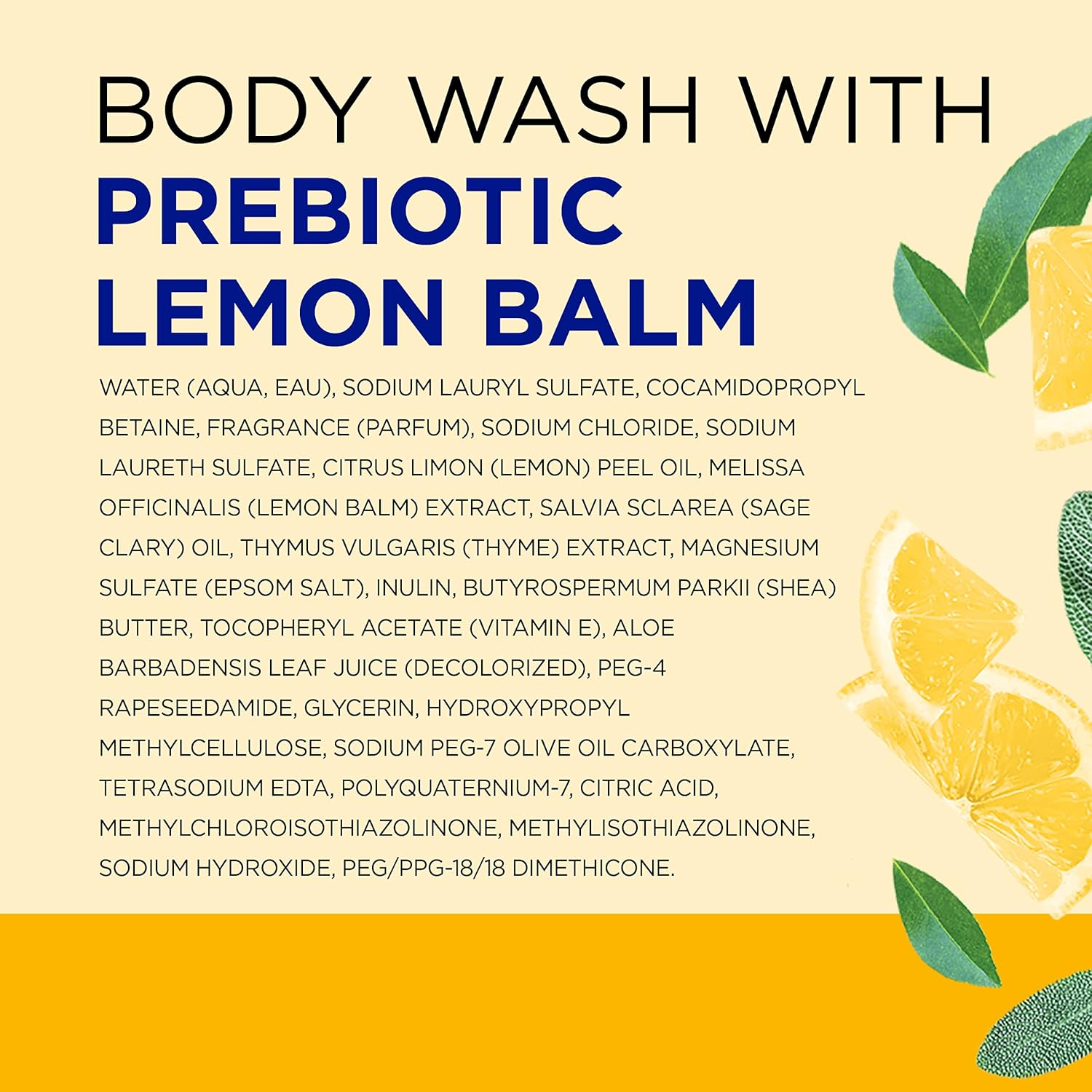 Dr Teal's Body Wash with Pure Epsom Salt, with Prebiotic Lemon Balm & Sage, 24 fl oz (Pack of 4)