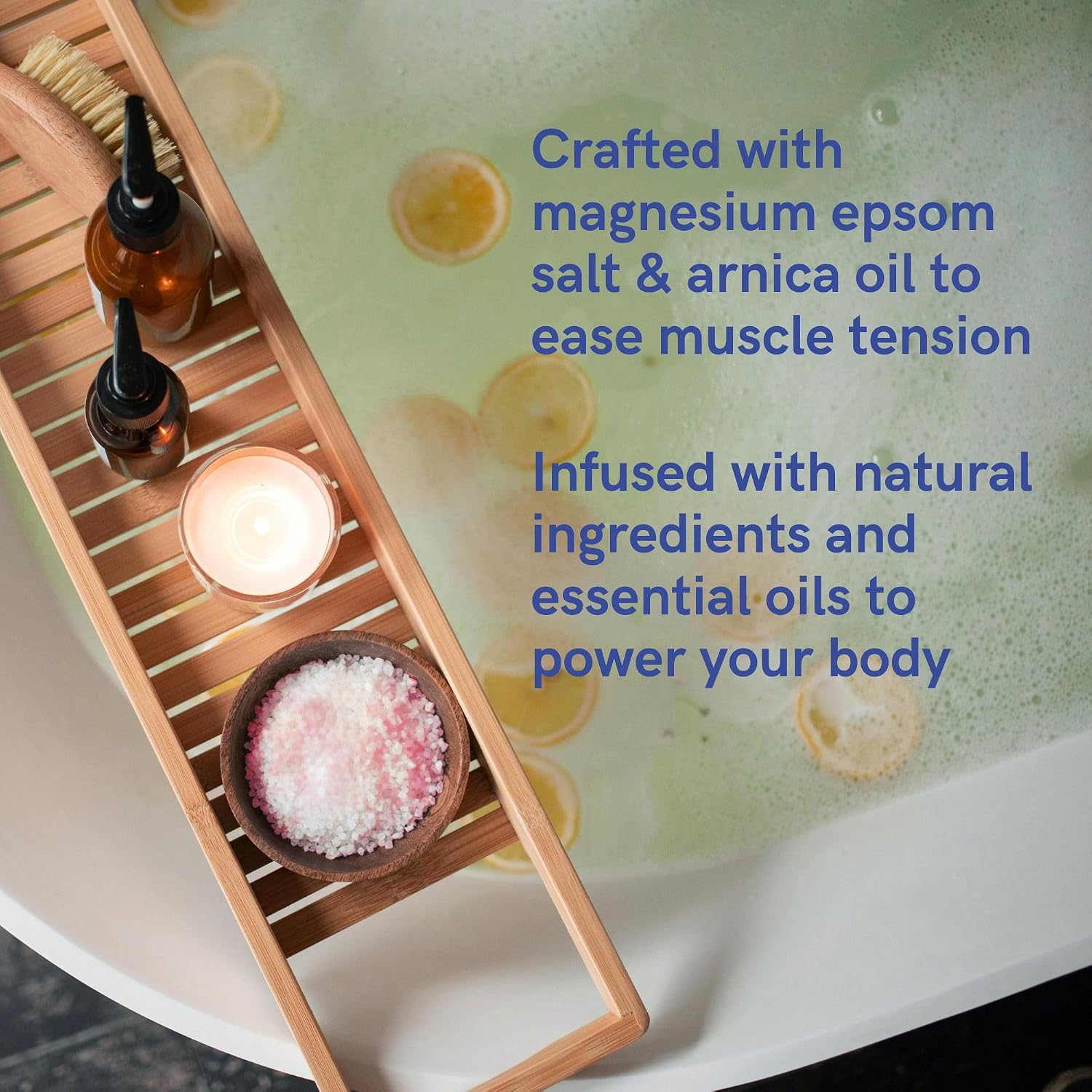 Zensah Muscle Recovery Bath Soak - Magnesium Epsom Salt with Arnica for Post Workout Soreness Relief, Soaking Essential Oils, Sports Gifts for Athletes, Men and Women (Peppermint, 32 oz)