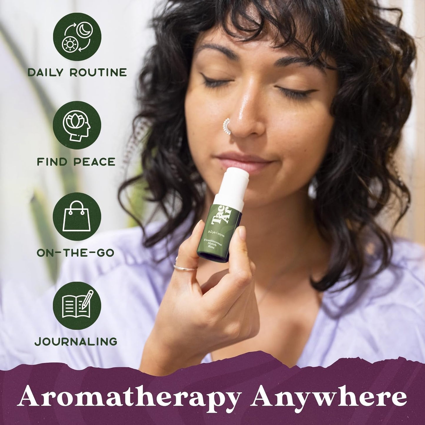 Essential Oils Balm Stick | Enchanted Earth Aromatherapy Balm by Tacoma Aroma | Beeswax Based Body Balm | Frankincense, Myrrh & Rose Essential Oils Blend For Peace and Tranquility | 6.5 grams