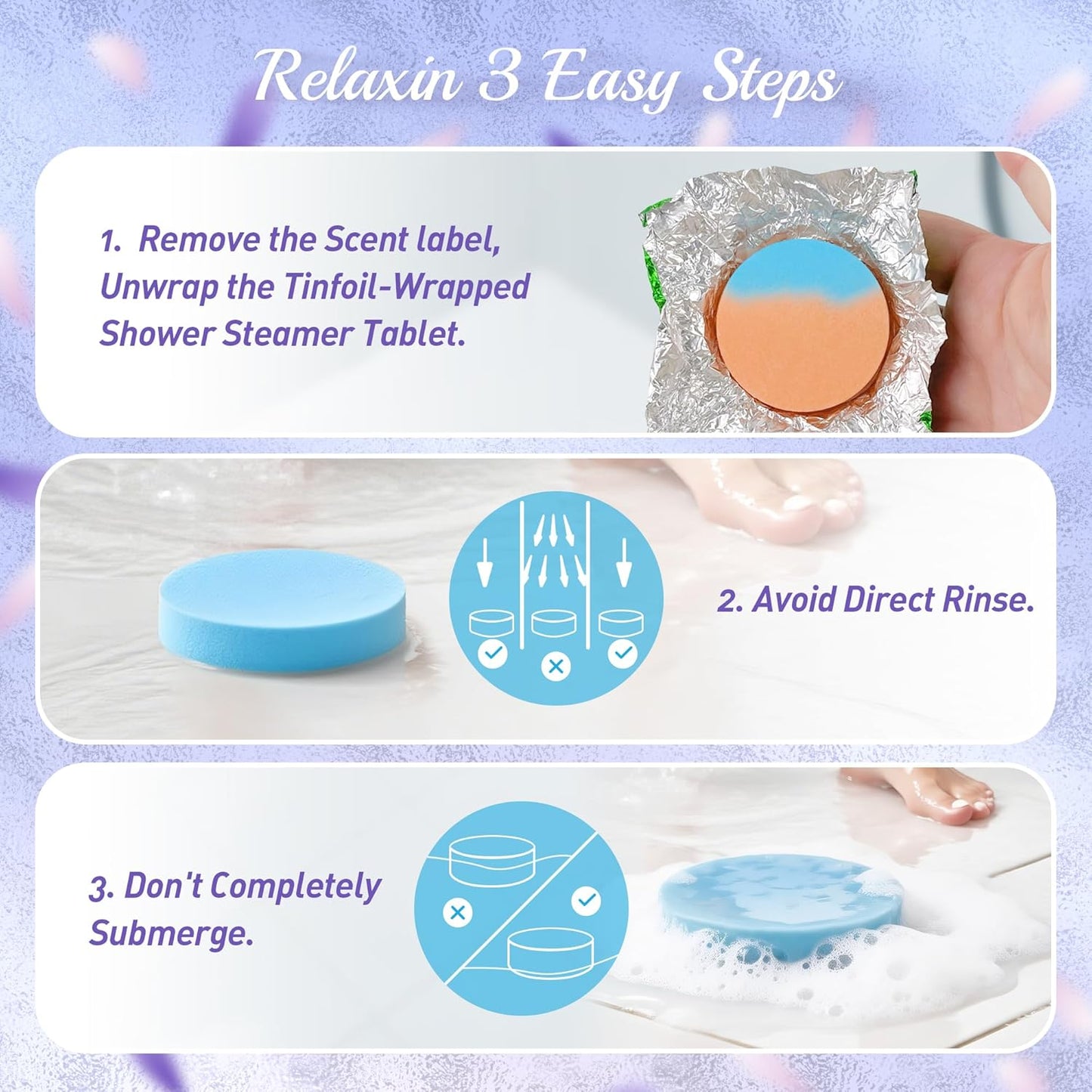 12pcs Aromatherapy Shower Steamers - Relaxation Birthday Christmas Set for Women and Men, Shower Bombs Tablets for Stress Relief and Self Care, Luxury Home Spa