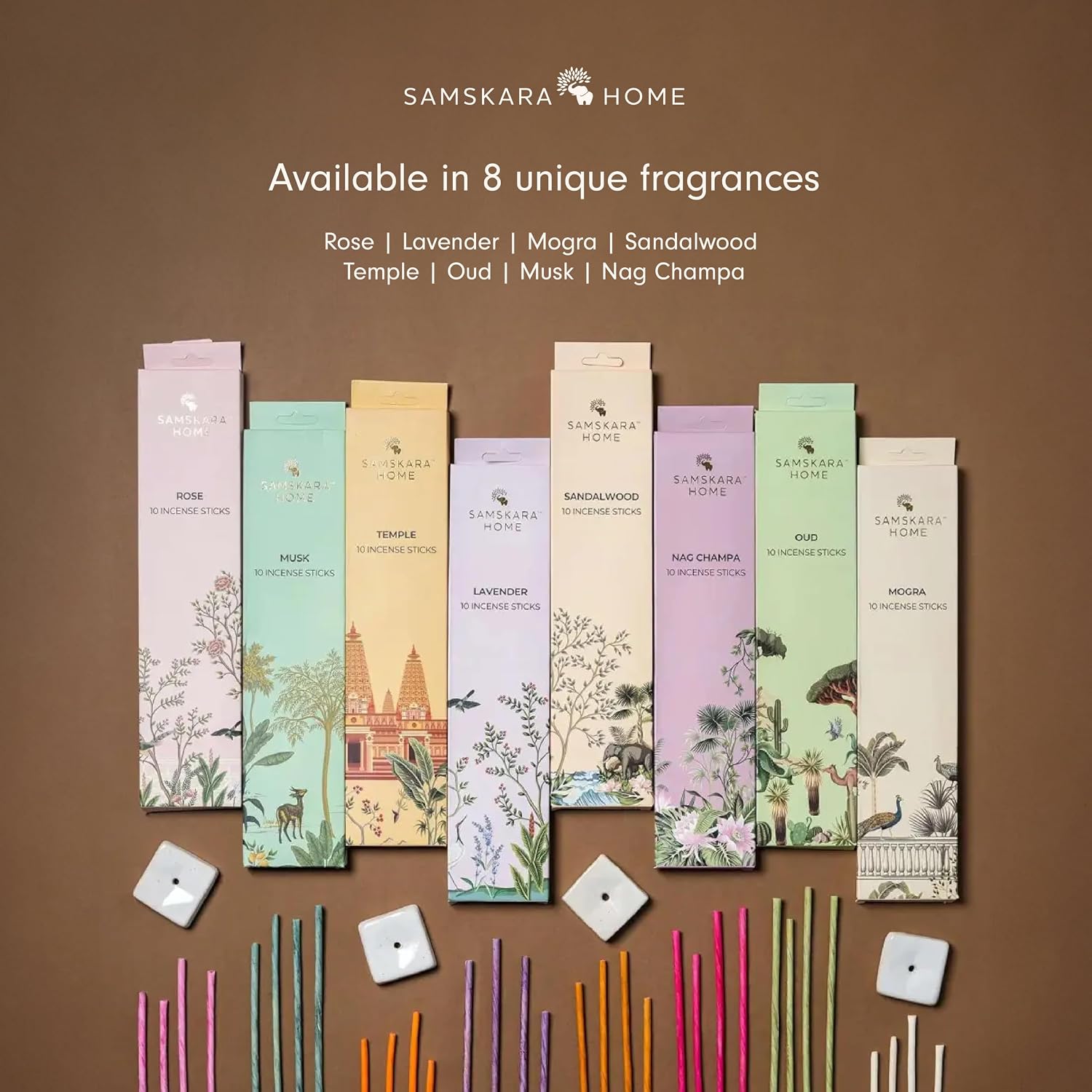 Samskara Lavender Incense Sticks Agarbatti | Pack of 10 | Eco Friendly Incense