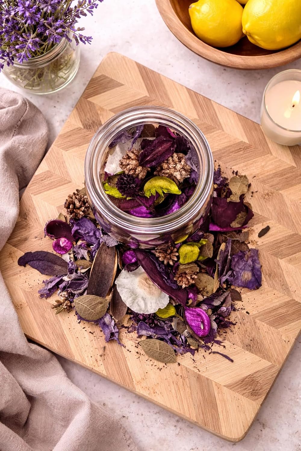 Lavender Fields Decorative Potpourri (4 oz) | Fresh Lavender Scented Home Fragrance for Baskets, Bowls, Displays & Seasonal Décor | Gift Box Garden Spring & Summer Potpourri