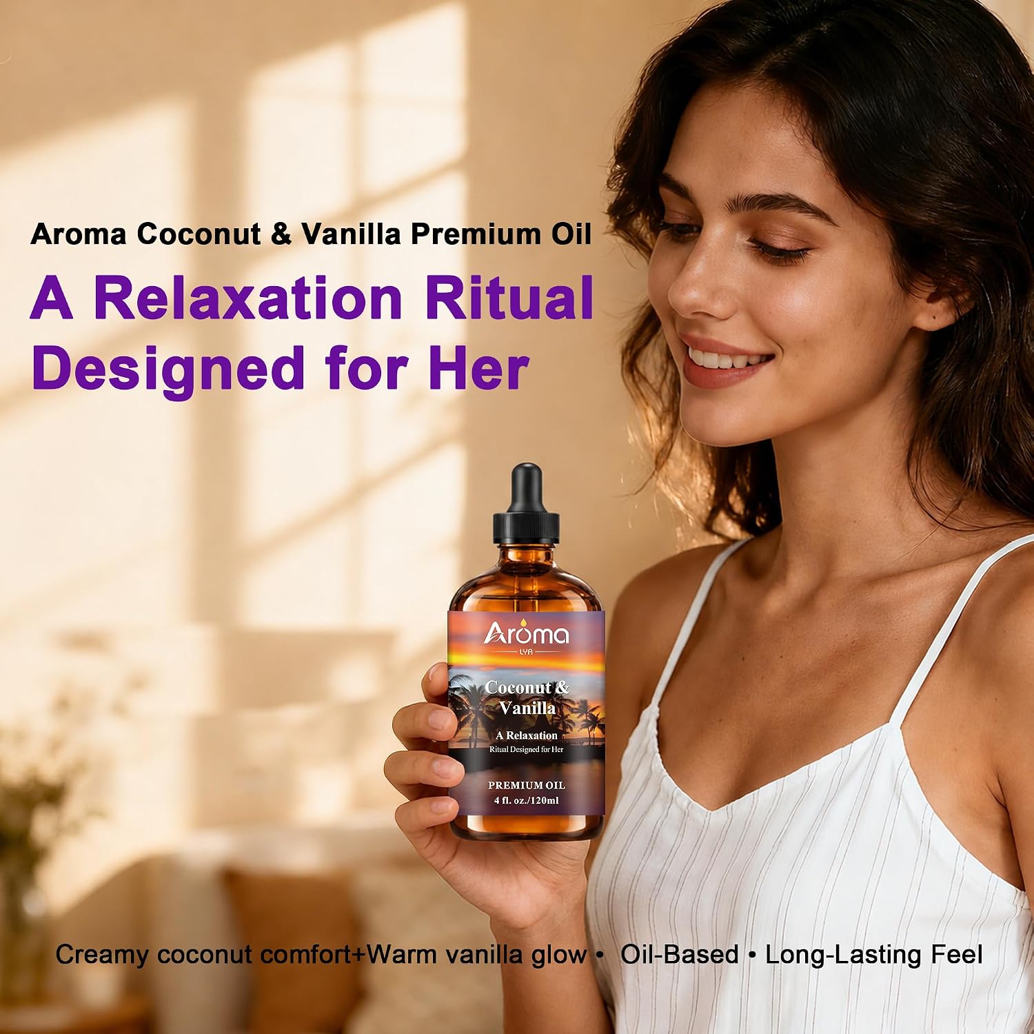 Coconut Vanilla Fragrance Oil, 4 Fl Oz | Scented Oil for Home Diffusers, Aromatherapy, DIY Soap