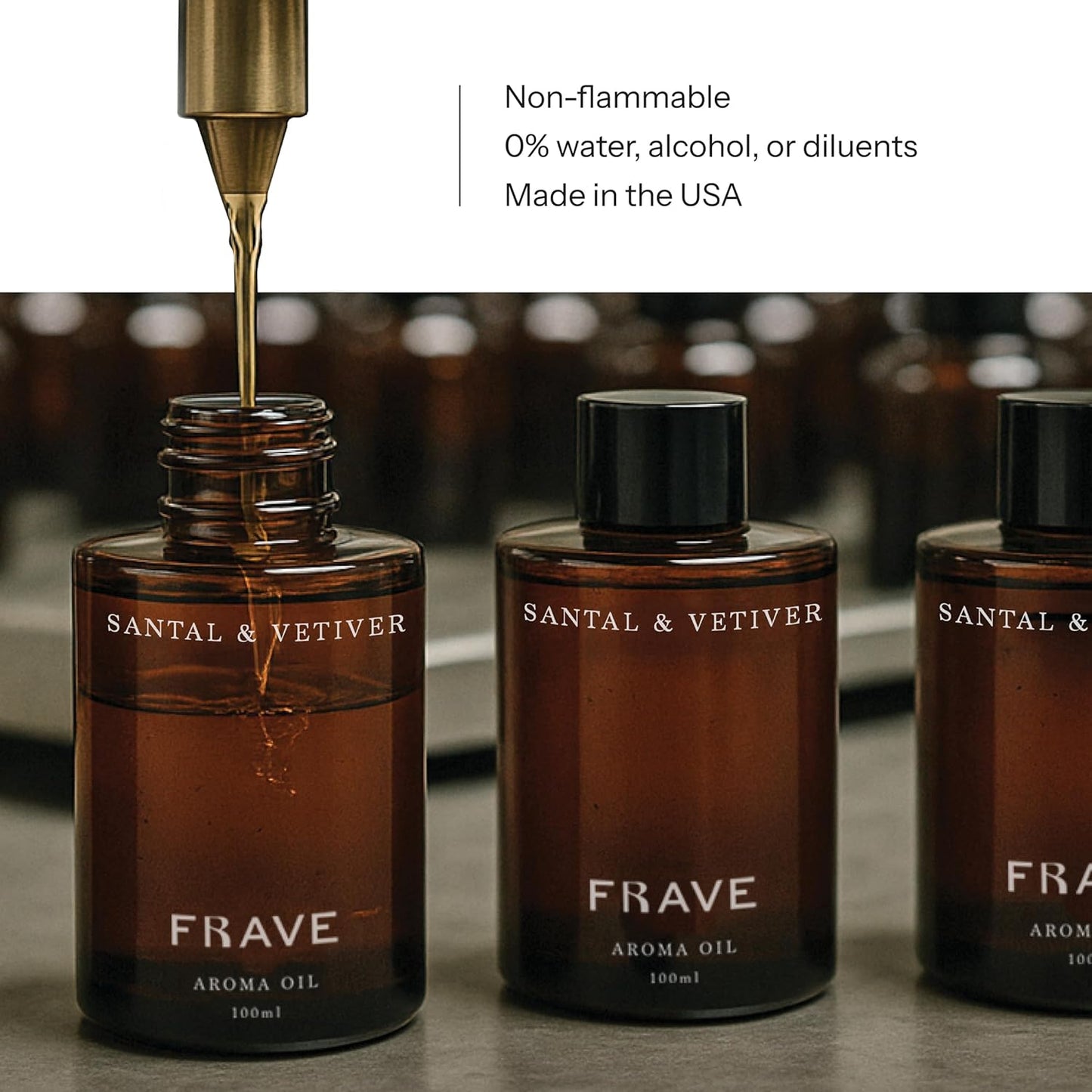 Santal & Vetiver Aroma Oil Refill Scent for Oil Diffusers, 100ml, 3.38 oz, Inspired by Modern Sandalwood Elegance, Luxurious Relaxing Aromatherapy Home Fragrance for Waterless Cold Air Diffusers